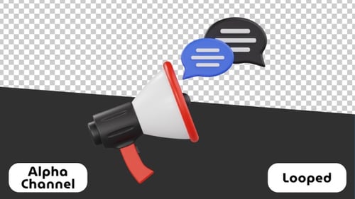 3D Animated Icon of Business Marketing | Alpha Channel