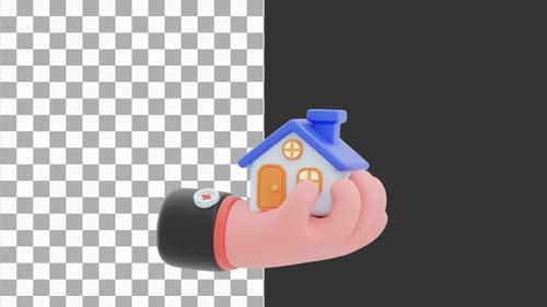 3D Animation of Home Mortgage Agreement | Alpha Channel