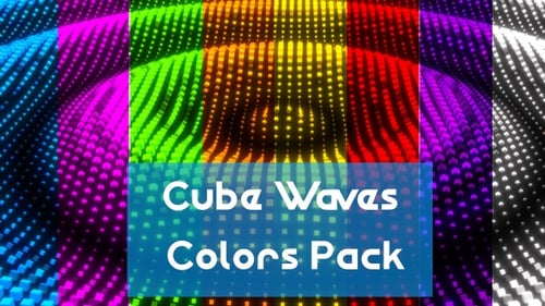 Colorful Dynamic Digital Cubes Wave Background
