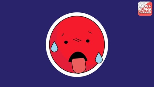 Social Media Emoji Hot Face | Motion Graphics