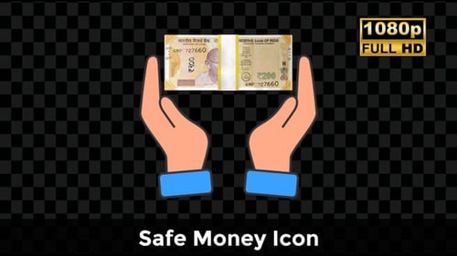 Animated Hands Presenting Indian Rupee Notes