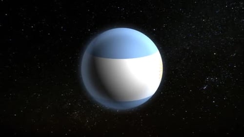 3D Rotating Argentina Flag Sphere with Alpha Channel