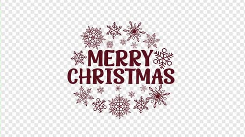 Decorative Christmas Text Reveal with Animated Snowflakes