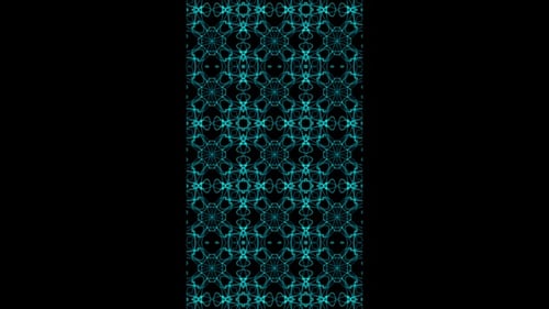 Vertical Abstract Modern Kaleidoscope Background Blue Loop V4