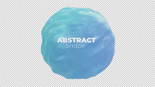 Abstract Wobbly Blue Fluid Sphere Animation