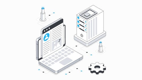 Web Server Isometric Animation Alpha Channel