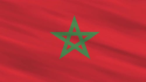 Realistic Waving Morocco National Flag Animation