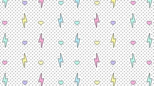 Comic Thunderbolts And Hearts Pattern