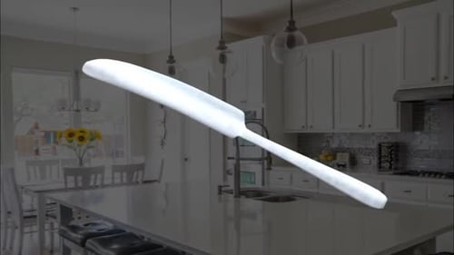 Photorealistic 3D Butter Knife Rotation Animation