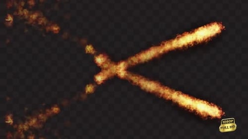 Meteor Trail with Flames Overlay v2