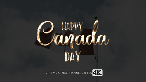 Happy Canada Day Animation Text