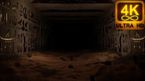 Ancient Egypt The Great Pyramid tunnel with wallpaintings historic civilisation symbols 3d Pharaoh