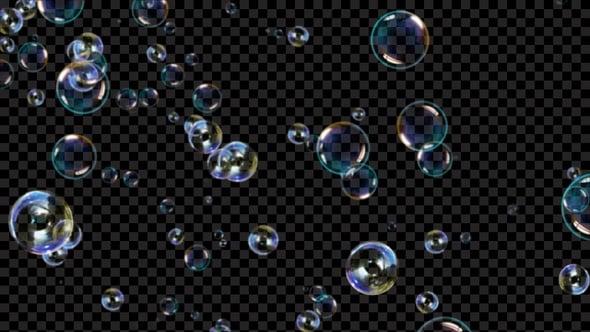 Bubbles Falling Seamless Loop Alpha V2, Overlays Motion Graphics ft ...