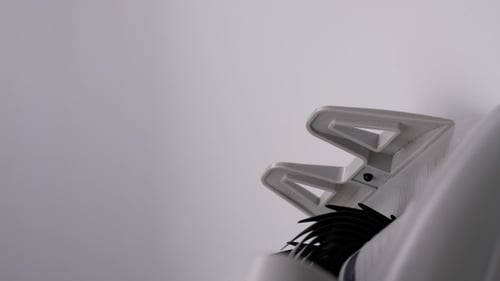 Money Counter Counting Stack of 100 Euro Banknotes