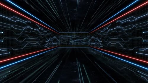 Cyberspace Technology Room Animation, Background, Loop