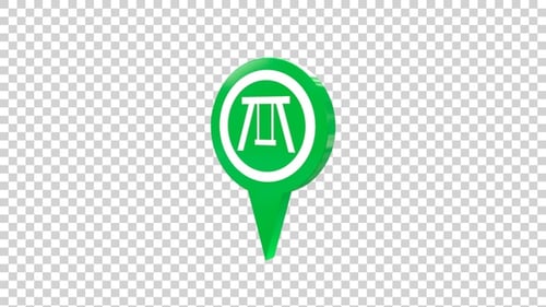 Playground Map Location Pin Green