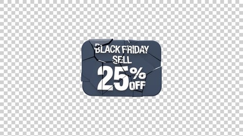 Black Friday Sale 25% Off Shattering Text Reveal