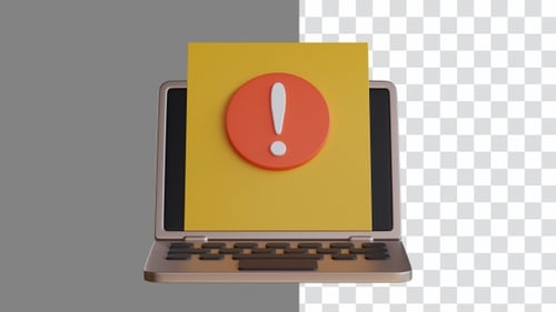 3D Animation of Recognizing and Avoiding Online Fraud | Alpha Channel