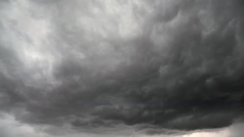 Dark Stormy Clouds Moving Quickly Across the Sky