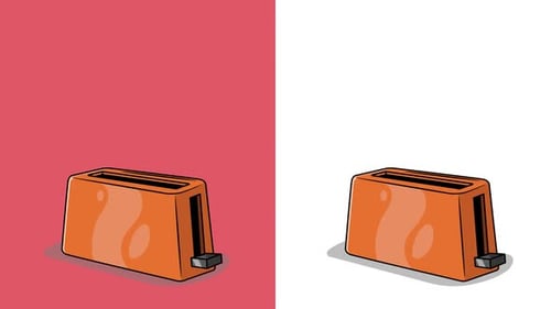 Pack Of 2 Toasters On Alpha And White Loop