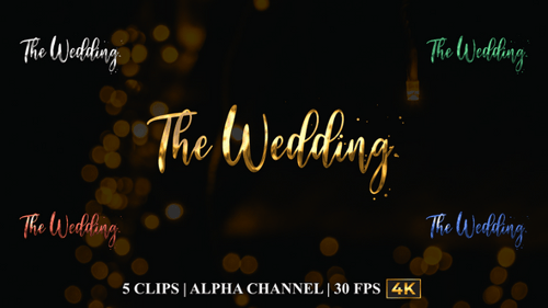 La animación de texto de la boda