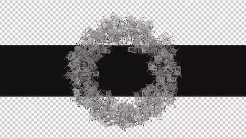 Animated Shopping Carts Circle Logo Reveal