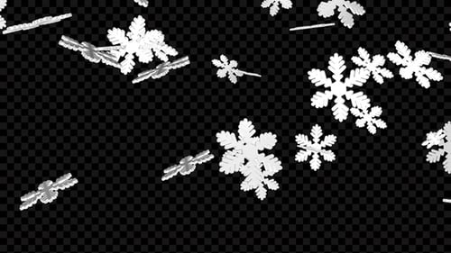 3D Snowflake Falling V3