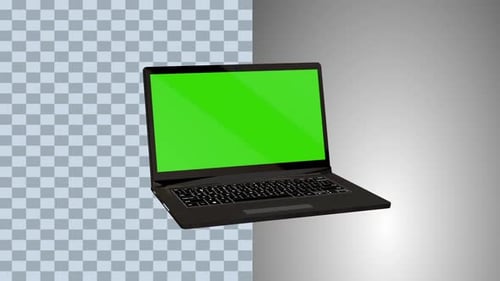 3D-Mockup-Laptop-Animation mit Alpha