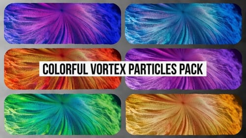Buntes Vortex-Partikelpaket