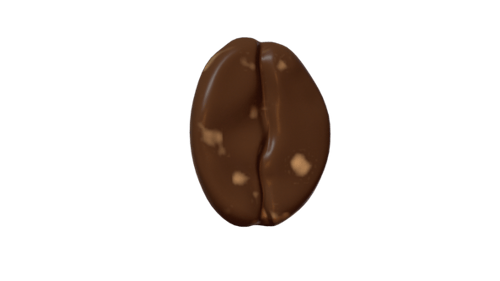 Realistic 3D Coffee Bean Rotating Loop Animation