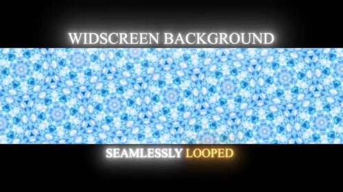 Boucle d'arrière-plan à écran large Blue Kaleidoscope Vj