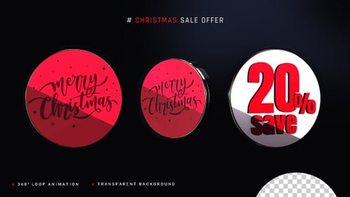 Decorative Circle Animation for Christmas and Sales