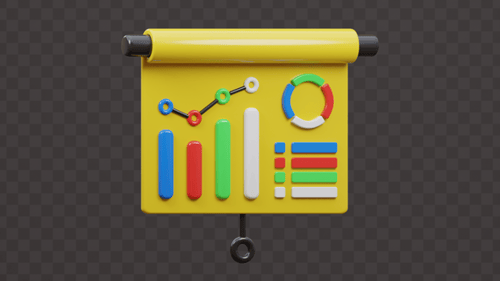 Presentation Slide With Data. Loop Animation with alpha background.