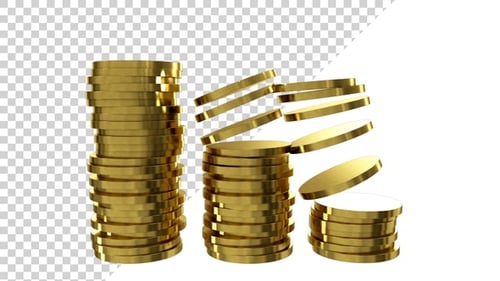Plain Gold Coins Tower V6