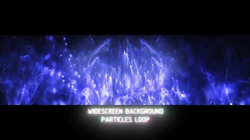 Futuristic Blue Particle Light Trails Motion Background Loop