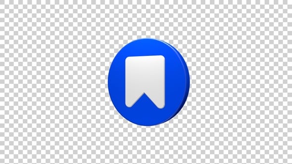 Bookmark Icon Rotating Blue, Elements Motion Graphics ft. 3d ...