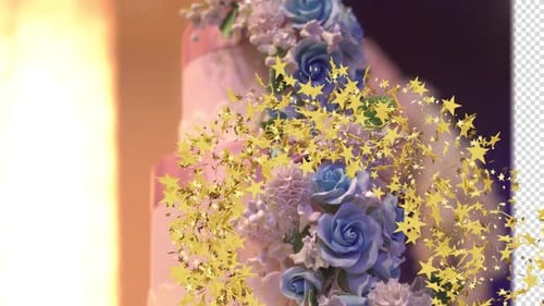 Golden Star Explosion Festive Overlay Animation