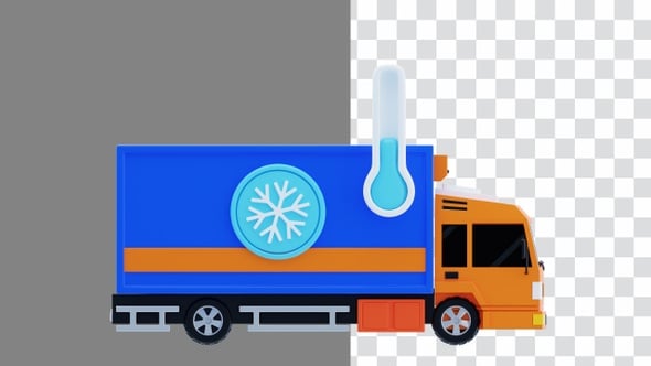 3D Animation of Safe and Efficient Cold Chain Logistics | Alpha Channel ...