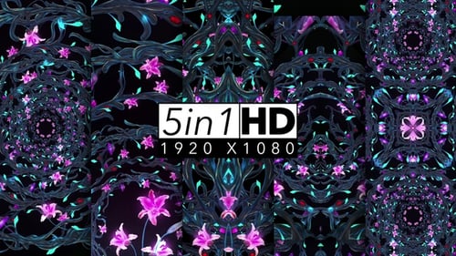 Abstract Organic Floral Tunnel Motion Graphic