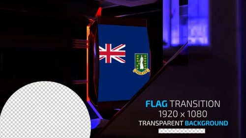 Flaggenübergang der Britischen Jungferninseln