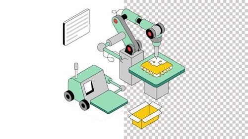 Package Manufacturing Animation Alpha Channel 01