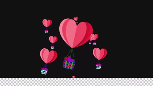 Heart Balloon 4 | Alpha Channel