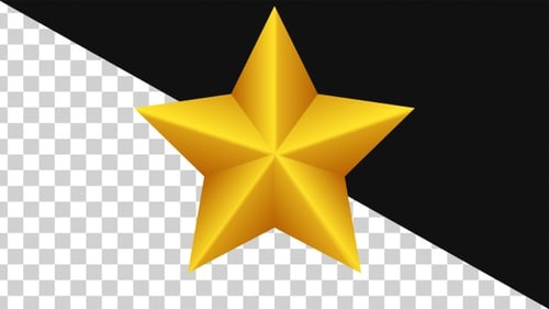 Rotating Star animation - Alpha channel