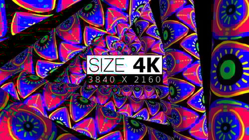 Vibrant Abstract Tunnel Visual Loop Animation