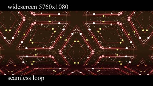 5K Widescreen Looped Background with Transformation, Particles and Lines
