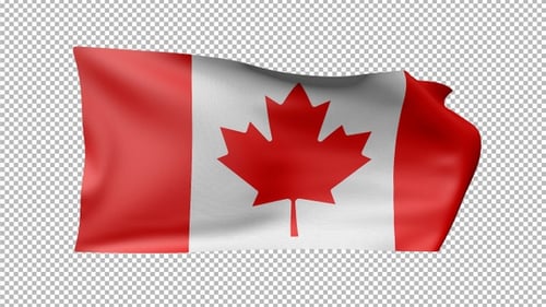 Canada Waving Flag Transparent Alpha