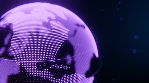 4K Technologic Spinning Planet Erde