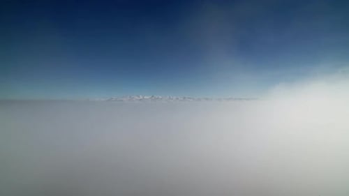 8K Snowy Hill Slopes Above The Clouds