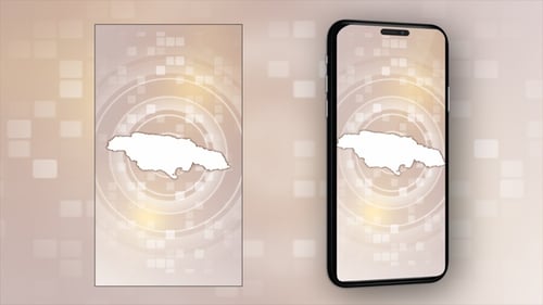 Animated Map of Jamaica Reveal with Modern Background