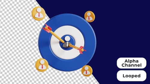 3D Animated Target Audience | Alpha Channel